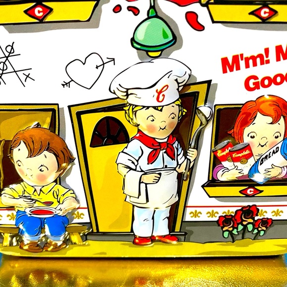 CAMPBELLS SOUP VTG 1997 CAMPBELL KIDS CLUBHOUSE TIN THE TIN BOX CO & CLOTH DOLL - Picture 4 of 16